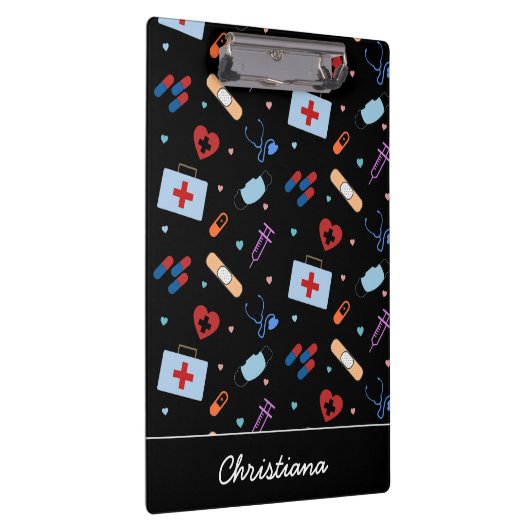 Personalisiert RN Nurse | Medizinisches Muster Klemmbrett (Rechts)