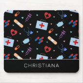 Personalisiert RN Nurse | Medizinisches Muster Mousepad (Vorne)