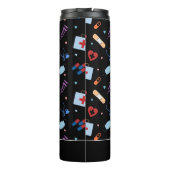 Personalisiert RN Nurse | Medizinisches Muster Thermosbecher (Rückseite)