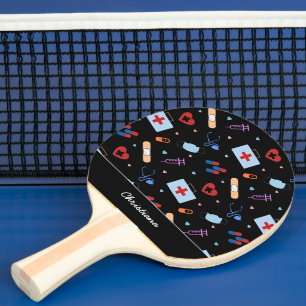 Personalisiert RN Nurse   Medizinisches Muster Tischtennis Schläger