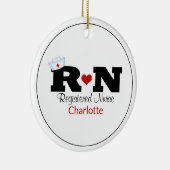 Personalisiert Rn Nurse Weihnachten Keramikornament (Rechts)