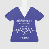 Personalisiert RN Nurse Weihnachten Ornament (Rückseite)