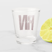 Personalisiert RN Registriert Krankenschwester Whi Schnapsglas (Rückseite)