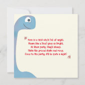 Personalisiert ROAR Dinosaurier Geburtstag Einladung (Rückseite)