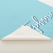 Personalisiert Robin Egg Blue Sherpadecke (3/4)