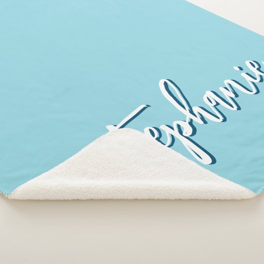 Personalisiert Robin Egg Blue Sherpadecke (3/4)