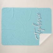 Personalisiert Robin Egg Blue Sherpadecke (Vorderseite (Horizontal))