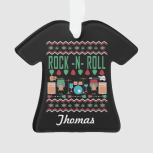 Personalisiert Rock-n-Roll Ugly Weihnachtssüßer Ornament