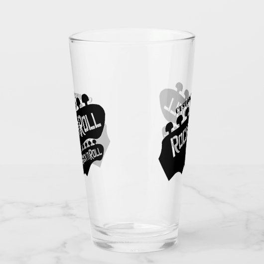 Personalisiert Rock & Roll Glas (Links)
