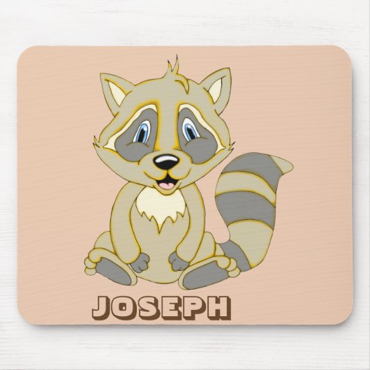 Personalisiert Rocky Raccoon Mousepad (Vorne)