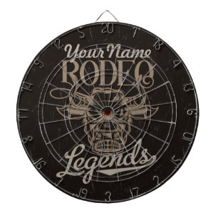 Personalisiert Rodeo Old West Steer Roping Legends Dartscheibe