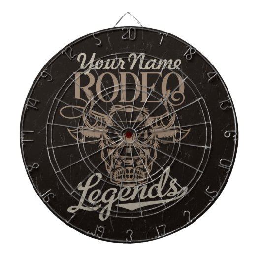 Personalisiert Rodeo Old West Steer Roping Legends Dartscheibe (vorne)