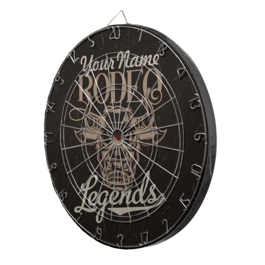 Personalisiert Rodeo Old West Steer Roping Legends Dartscheibe (Vorderseite rechts)