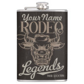 Personalisiert Rodeo Old West Steer Roping Legends Flachmann (Vorderseite)