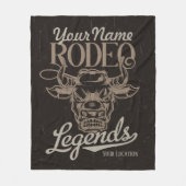 Personalisiert Rodeo Old West Steer Roping Legends Fleecedecke (Vorderseite)
