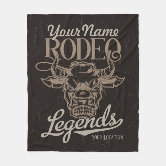 Personalisiert Rodeo Old West Steer Roping Legends Fleecedecke (Vorderseite)