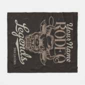 Personalisiert Rodeo Old West Steer Roping Legends Fleecedecke (Vorderseite (Horizontal))