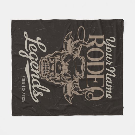Personalisiert Rodeo Old West Steer Roping Legends Fleecedecke (Vorderseite (Horizontal))