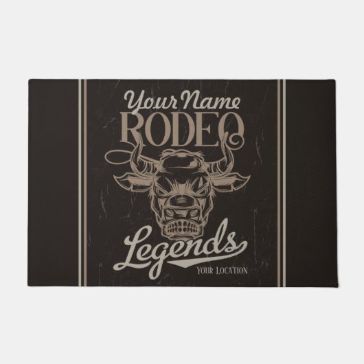 Personalisiert Rodeo Old West Steer Roping Legends Fußmatte (Vorderseite)