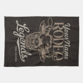 Personalisiert Rodeo Old West Steer Roping Legends Geschirrtuch (Horizontal)