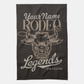 Personalisiert Rodeo Old West Steer Roping Legends Geschirrtuch (Vertikal)
