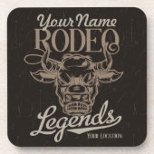 Personalisiert Rodeo Old West Steer Roping Legends Getränkeuntersetzer (Vorderseite)