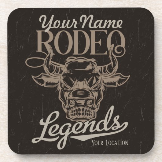 Personalisiert Rodeo Old West Steer Roping Legends Getränkeuntersetzer (Vorderseite)