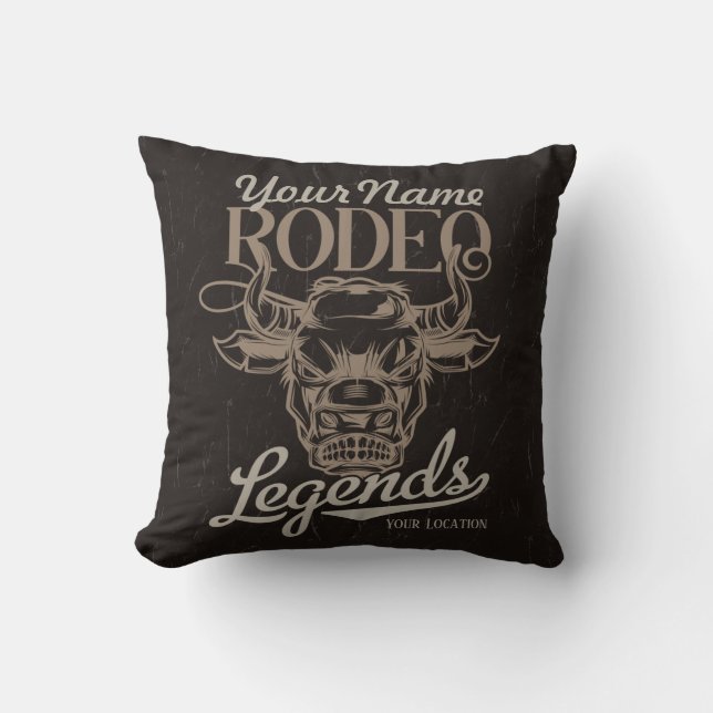 Personalisiert Rodeo Old West Steer Roping Legends Kissen (Vorderseite)