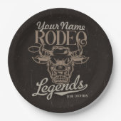 Personalisiert Rodeo Old West Steer Roping Legends Pappteller (Vorderseite)
