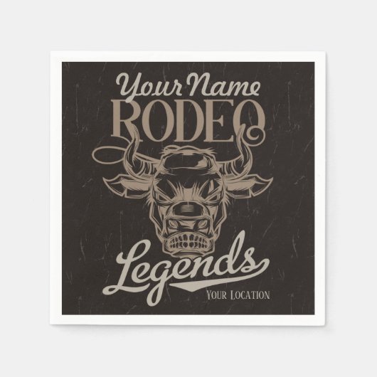 Personalisiert Rodeo Old West Steer Roping Legends Serviette (Vorderseite)