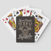 Personalisiert Rodeo Old West Steer Roping Legends Spielkarten (Rückseite)