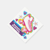 Personalisiert Roller Skaten Birthday Party Napkin Serviette (Ecke)