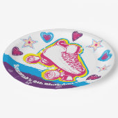 Personalisiert Roller Skaten Birthday Party Teller (Schrägansicht)