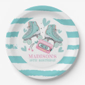 Personalisiert Roller Skaten Pastel Party Pappteller (Vorderseite)