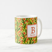 Personalisiert-Romantische Frühjahrsmädchen-Blume Kaffeetasse (VorderseiteRechts)