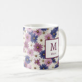 Personalisiert-Romantische Frühjahrsmädchen-Blume Kaffeetasse (VorderseiteRechts)
