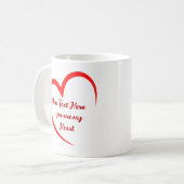 Personalisiert-Romantische Liebe Kaffeetasse (Vorderseite Links)