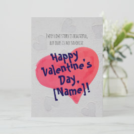 Personalisiert-romantische Valentinstag-Karte Feiertagskarte