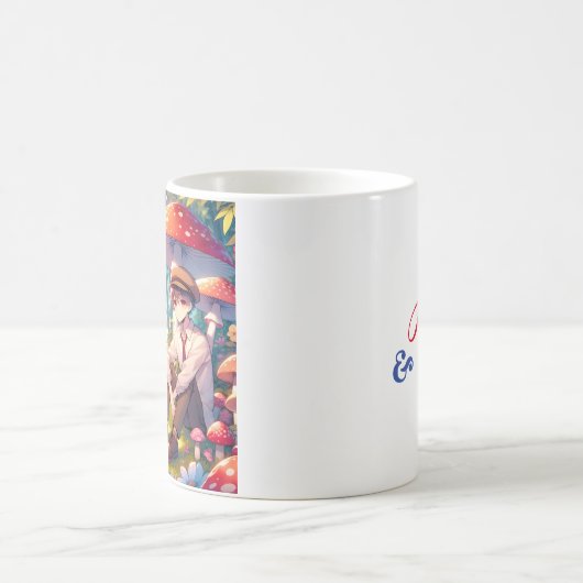 Personalisiert Romantischer Anime Couple Kaffeetasse (Mittel)