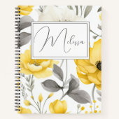 Personalisiert Romantisches Gelbgraublatt Notizblock (Vorderseite)