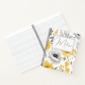 Personalisiert Romantisches Gelbgraublatt Notizblock (Innenseite)