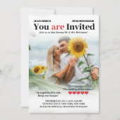 Personalisiert Romcom Poster 2 in 1 Foto Hochzeit Einladung (Vorderseite)