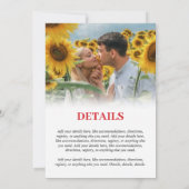 Personalisiert Romcom Poster 2 in 1 Foto Hochzeit Einladung (Rückseite)