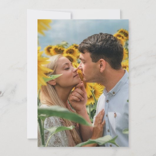 Personalisiert Romcom Poster Foto Save the Date (Rückseite)