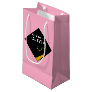 Personalisiert rosa Abschluss Mittlere Geschenktas Kleine Geschenktüte