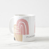 Personalisiert rosa Abstrakte Formen Tasse (Vorderseite Links)