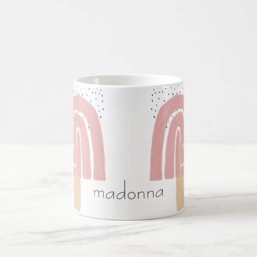 Personalisiert rosa Abstrakte Formen Tasse (Mittel)