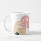 Personalisiert rosa Abstrakte Formen Tasse (Links)