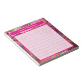 Personalisiert rosa Abstrakte Waldwelt Notizblock (angewinkelt)