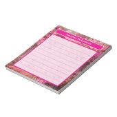 Personalisiert rosa Abstrakte Waldwelt Notizblock (Rotiert)